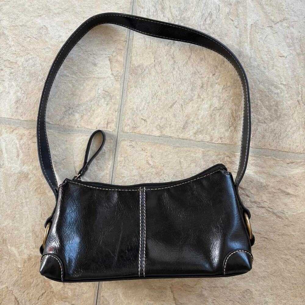 Nine and Company Black Mini Shoulder Bag with Gold hardware Purse